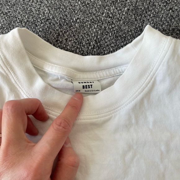 Aritzia Sunday Best - White 'Bad Apple' Graphic Tee - Picture 5 of 7